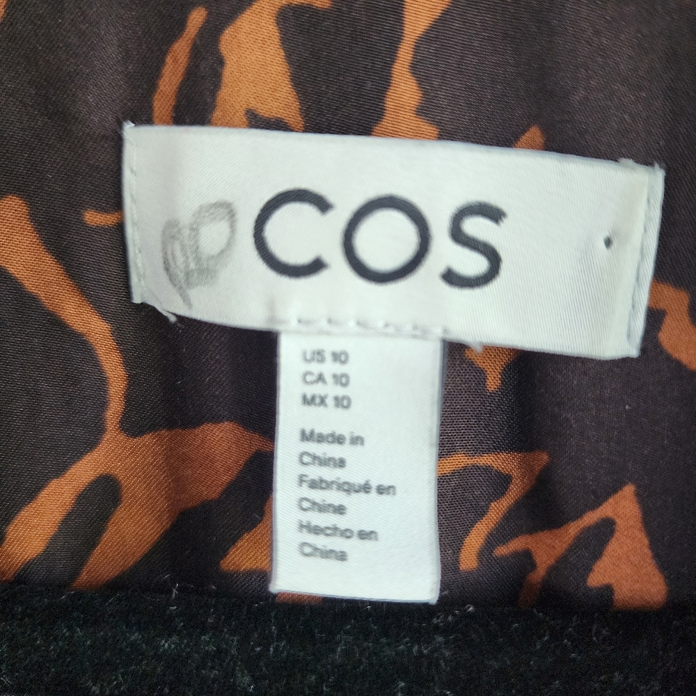 COS Black and Brown Floral Midi Shirt Dress - Picture 3 of 14
